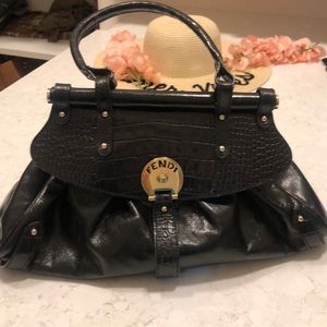 Vintage Fendi black purse.